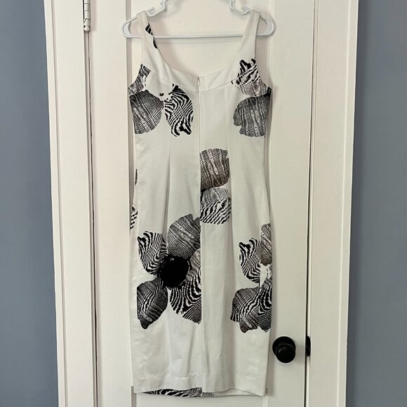 Tomaso Stefanelli midi dress size 42 (US size 6) designer large floral print - Picture 3 of 9